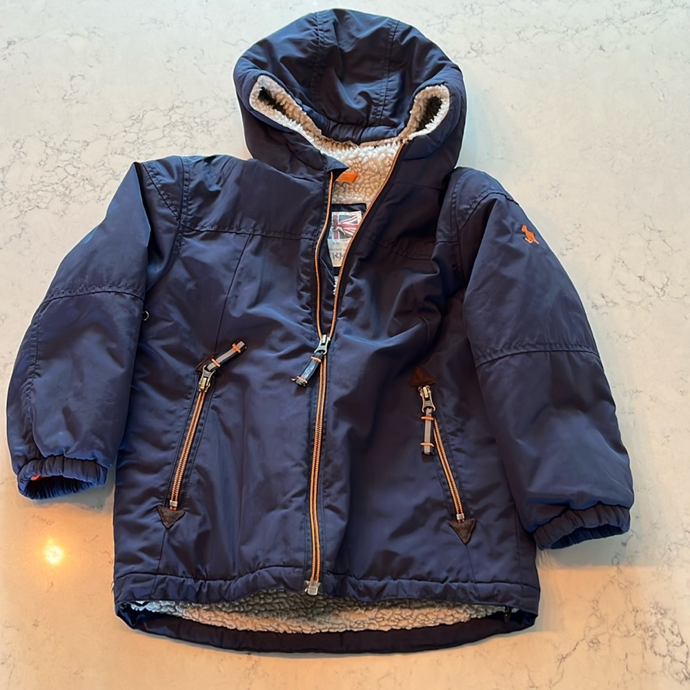 Mini Boden Sherpa lined winter jacket